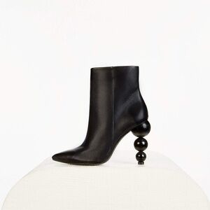 Black Venus bauble heel ankle boots